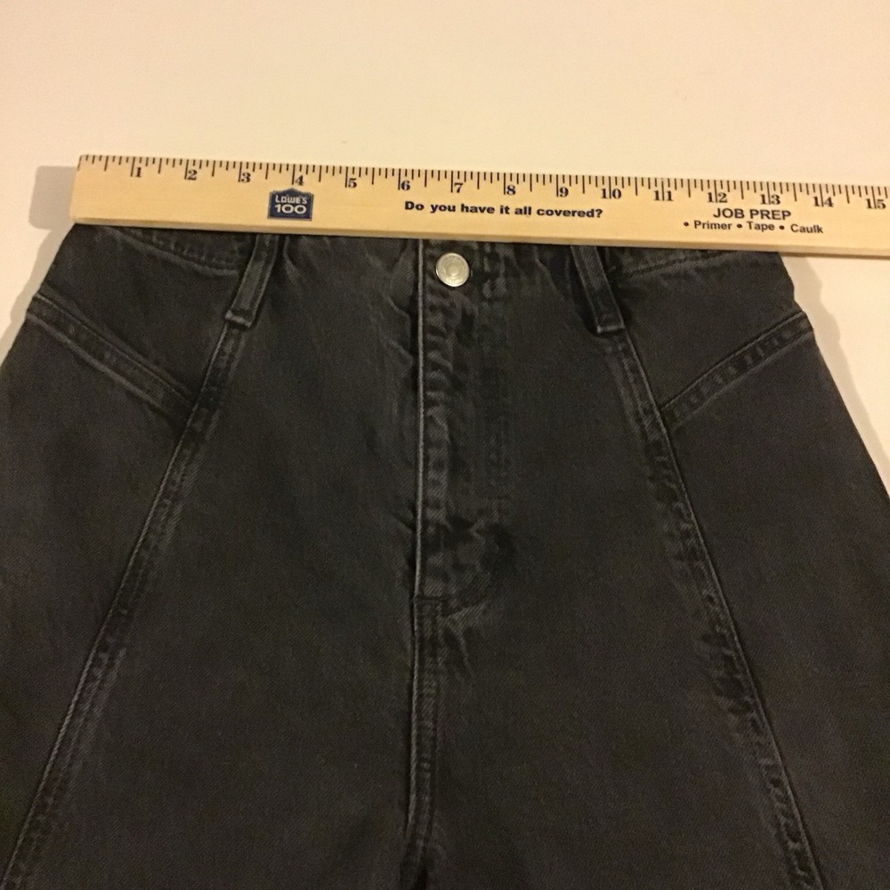 We The Free High Waisted Jeans Wide Leg Bell Bottom Womens Size 28 Faded Black - Picture 9 of 16